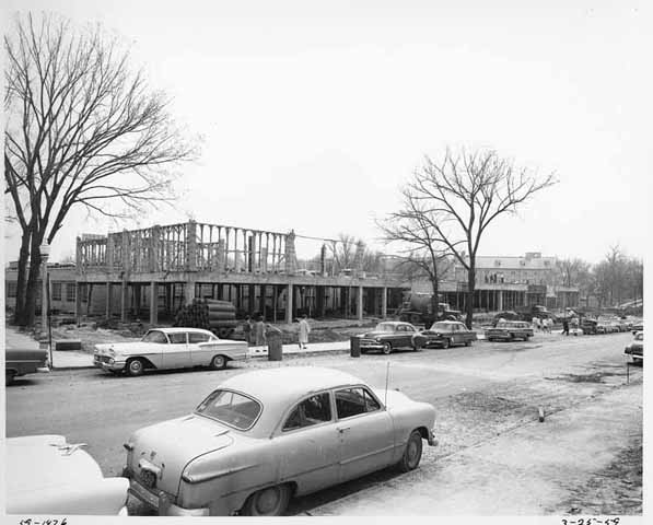 By March 25, 1959, pouring of concrete for the third floor had begun