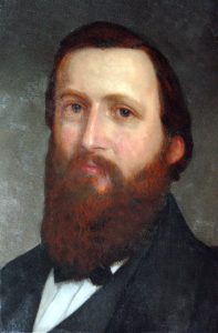 William Henry Hatch was born near Georgetown, Kentucky. He was admitted to the bar in 1854 and practiced as a circuit attorney until 1860. During the Civil War, he served in the Confederate States Army as a captain and then assistant adjutant general. In March 1863, was assigned to duty as assistant commissioner of exchange of prisoners. Hatch was elected as a Democrat to the Forty-sixth through Fifty-third Congresses (1879 – 1895), during which time he served as chairman of the Committee on Agriculture. He was an unsuccessful candidate for reelection in 1894. After his congressional career, he engaged in agricultural pursuits. He died at his Strawberry Hill Farm near Hannibal, Missouri on December 23, 1896, and was interred in Riverside Cemetery. This portrait is thought to have been painted by George Caleb Bingham.