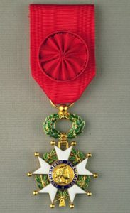 The French Legion of Honor medal.