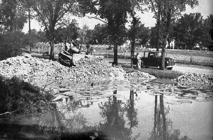 Ag pond east of dairy building