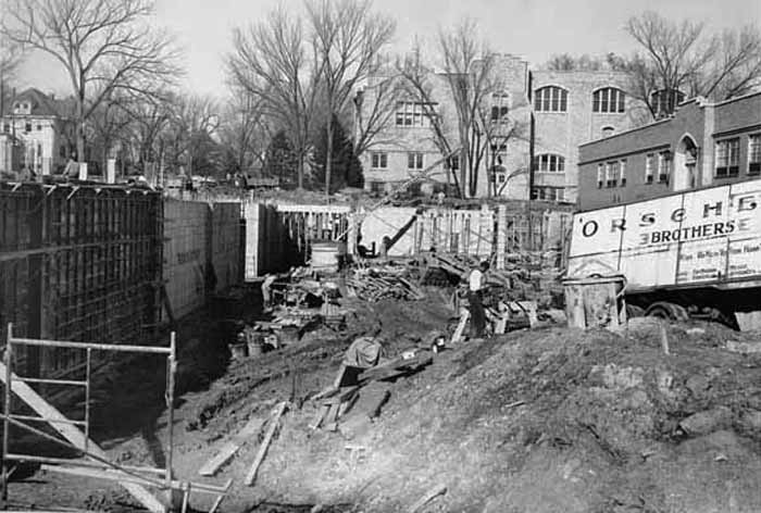 Foundation of Ag Building 1958