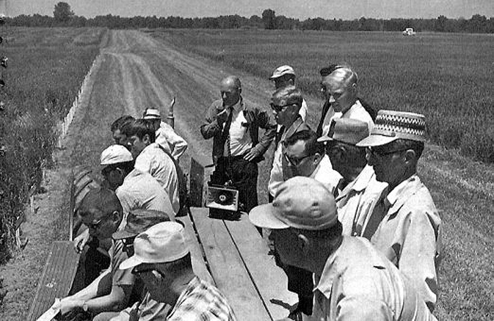 Touring New Bradford Farm in 1959