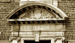 The Frederick Building, across from Truman School of Public Affairs on University Avenue, was named for Frederick Niedermeyer, Jr., by his father, the builder. The Army Air Services wings above the entrance honors the memory of his pilot son.