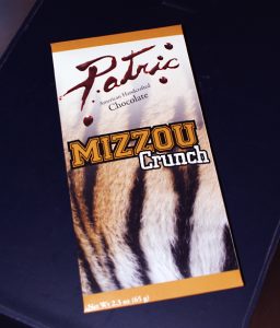 Mizzou Crunch chocolate bar created by Patric Chocolate and students