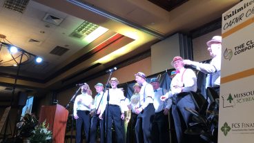 Hank Stelzer, third from left, sings with the Columbia Chordbusters at CAFNR Unlimited 2019.