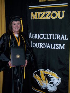 Tew earned her bachelor's degree in agricultural journalism in 2008. Photo courtesy Cindy Tew.