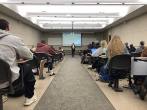 East shares insight gained during her career with CAFNR students during her visit to campus Nov. 6-7, 2019, as the College of Agriculture, Food and Natural Resources’ Robert O. Reich Executive-in-Residence.