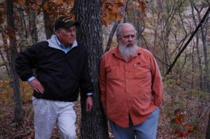 Doug Allen, right, and Gene Garrett formed a lifelong friendship after the two started discussing ways to implement agroforestry practices on Allen's land.
