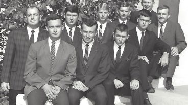 G.B. Thompson, far right in the back row, served as the University of Missouri Livestock Judging team coach for 10 years. Photo courtesy of George Jesse.