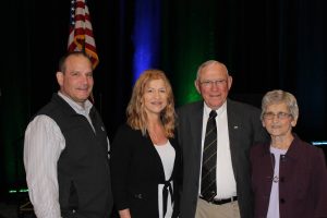Everett Forkner being inducted into National Pork Producers Council Hall of Fame. Photo courtesy of National Pork Producers Council.