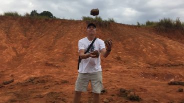 Robert Sites demonstrates his famous juggling of elephant dung during the Thailand Study Abroad program. Sites has led the program for 14 straight years, and was one of two Mizzou professors to earn the inaugural MU Study Abroad Teaching Excellence Award in 2020.