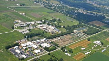 Aerial view of CAFNR's South Farm Research Center