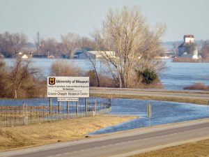 MU Graves-Chapple Research Center, near Rock Port in Atchison County, under water