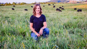 A background in agriculture, a degree in animal sciences from the University of Missouri and an entrepreneurial passion helped Elaine Martin launch Blue Cedar Beef in 2019. Blue Cedar Beef is a family owned and operated farm, where Elaine and her husband, Brendan, raise black Angus cattle. Photo courtesy of Elaine Martin.