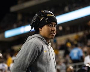 Wilson said she is working hard to follow in the footsteps of her role models, fellow female coaches such as Katie Sowers, Lori Locust and Jennifer King. As Wilson continues to pursue her coaching passion, she said she appreciates the opportunities they’ve created for women coaches across the country. Photo courtesy of Mizzou Athletics.