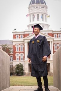 A first-generation college student, Harris said the faculty and staff in the personal financial planning degree program really helped make the transition to college courses much more manageable. Photo courtesy of Quentin Harris.