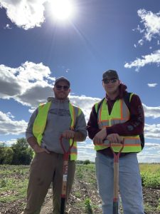 Wolken (right) recently completed an internship with Sustainable Environmental Consultants. He served as an agronomist support intern, doing a little bit of everything during his time with the company. He took soil samples in northern Iowa, which included interacting with numerous farmers. He was able to develop computerized models for several farm operations, as well as work in a few big feedlots in Kansas. Photo courtesy of Jacob Wolken.