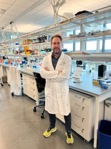 Jaume Padilla stands in his lab in the NextGen Precision Health building 