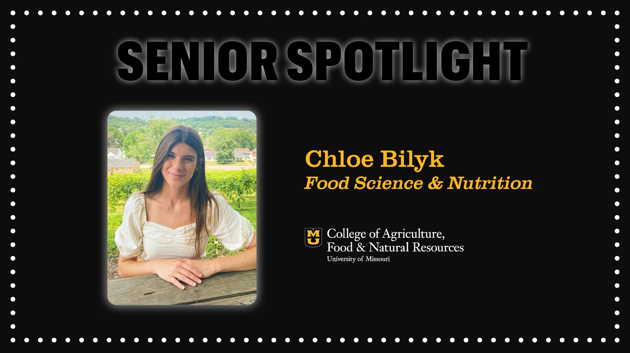Senior Spotlight: Chloe Bilyk (click to read)