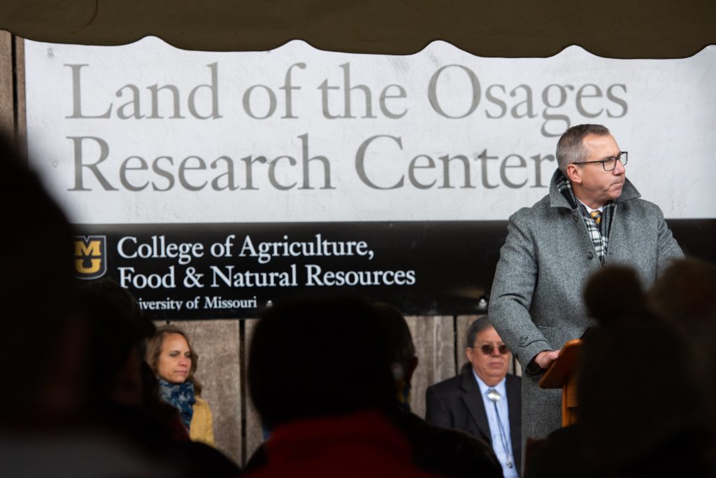 Daubert at Land of the Osages Research Center dedication