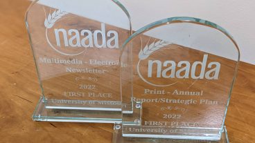 2022 NAADA awards - two first place clear acrylic plaques