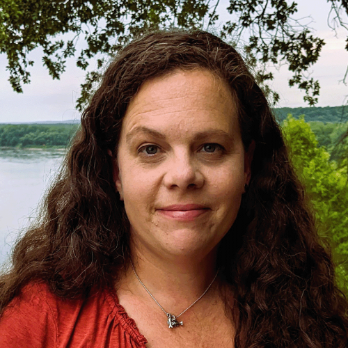 Portrait of Allison Pease with river in background