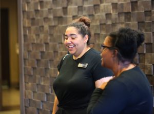 Students have rotated through five departments at each hotel during the hands-on experience – front desk, housekeeping, maintenance, food and beverage, and business administration. Jasmin Watson, a junior studying hospitality management, said seeing the behind-the-scene work has been a vital experience.