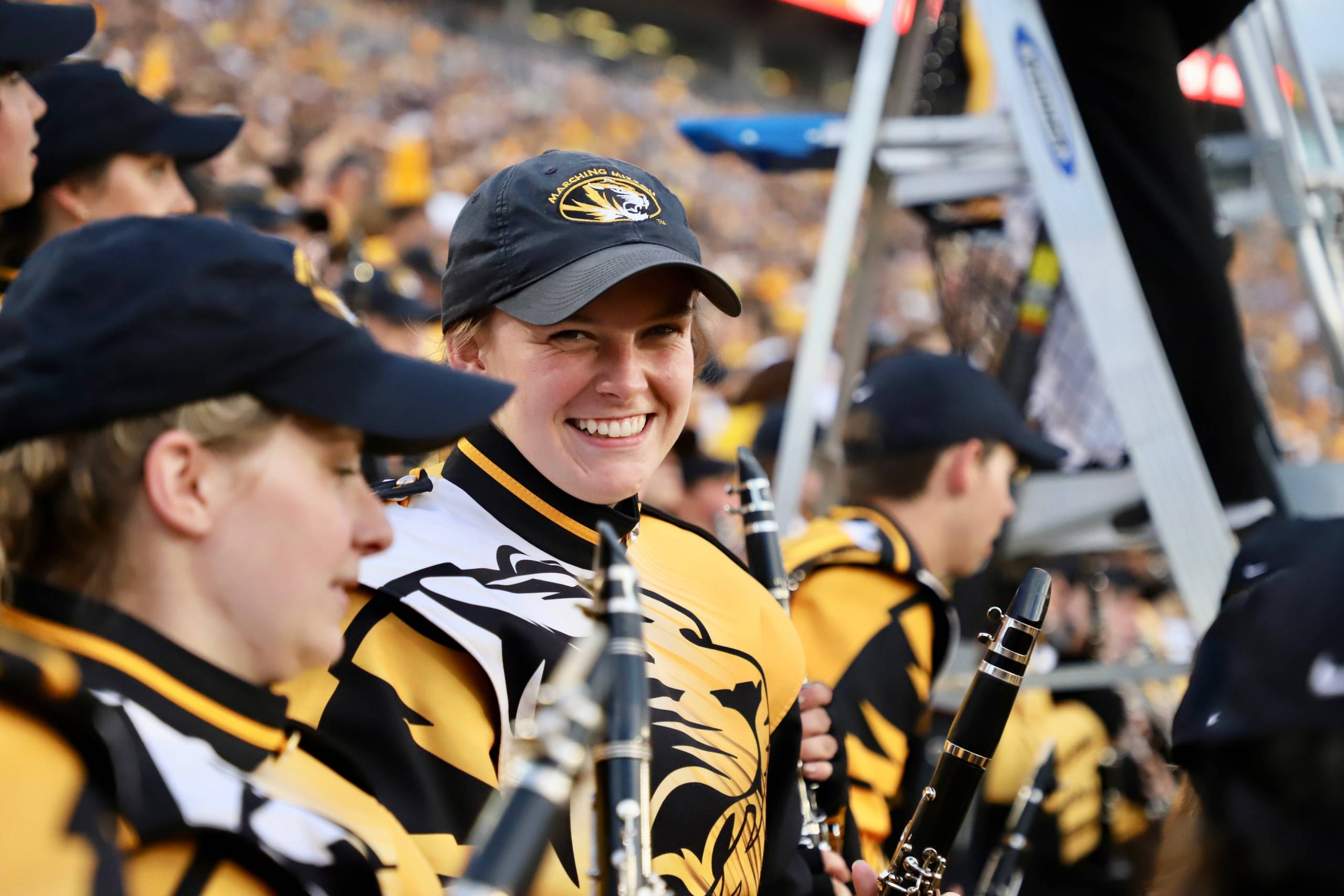 Kesley Kobielusz, a senior environmental sciences major, is in her fourth year as a member of Marching Mizzou. She has played the clarinet throughout her time in the band. Photo courtesy of Marching Mizzou.