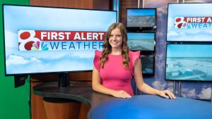 For the past two years, Kobielusz has interned with KOMU-TV as a broadcast meteorologist. She began with a segment on Friday nights and currently shares weather updates at noon three times a week. She also shares her love for weather with local schools throughout mid-Missouri. Photo courtesy of Kesley Kobielusz.