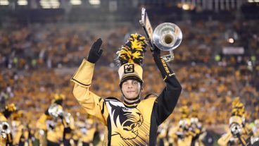 Ryan Chapski, a sophomore animal sciences major, is in his second year as a member of Marching Mizzou. He said he has enjoyed being part of such a historic band – especially one that continues to honor years of tradition. Photo courtesy of Marching Mizzou.