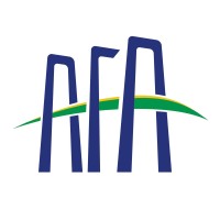 AFA logo; blue and green slender lettering