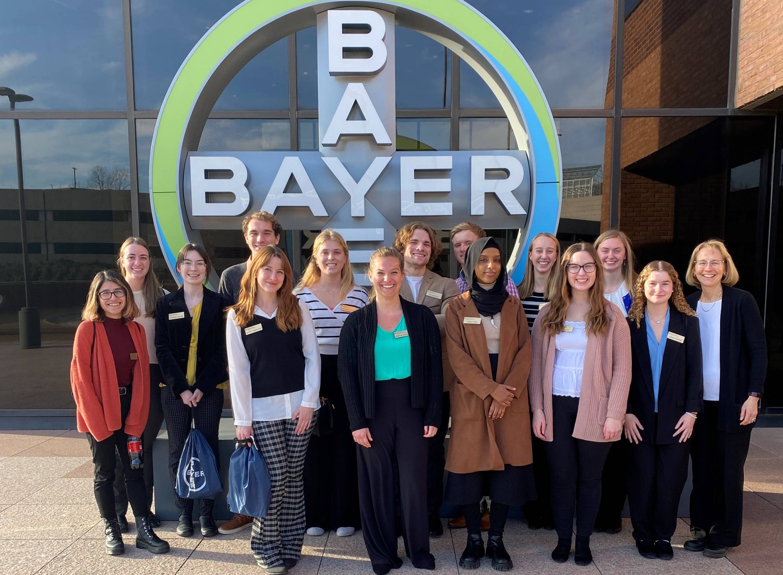 Students touring Bayer