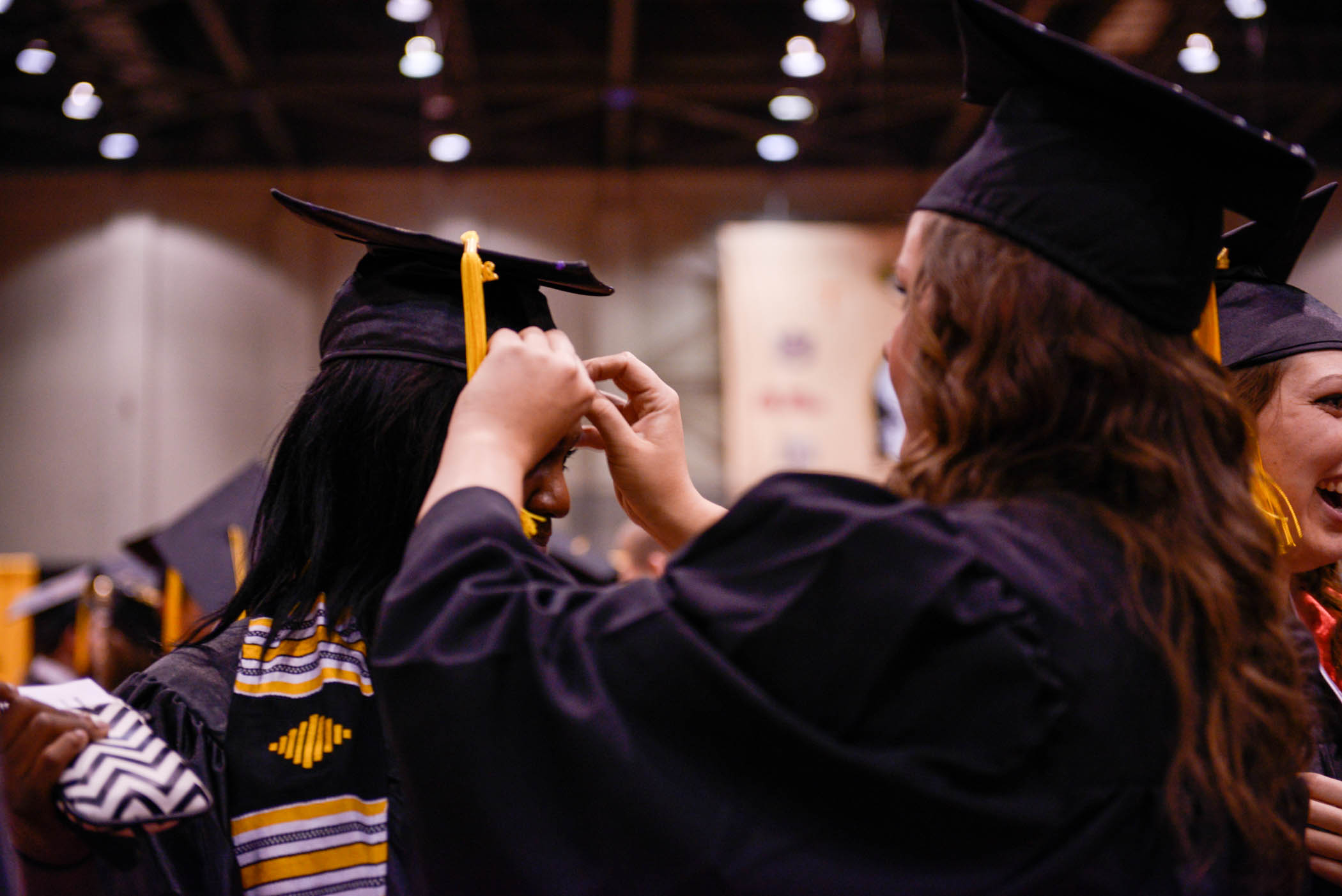 Adjusting cap at graduation