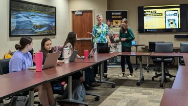 People leading a presentation