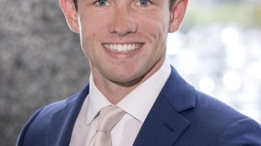 A student poses for a portrait.