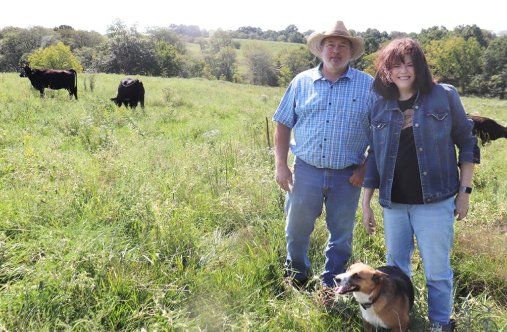 When Tad and Kim Carnahan moved from Colorado to Missouri, they sought out the services of the University of Missouri for research-based information to help them grow their Linn County operation. The Carnahans use practices taught in grazing schools by MU Extension and the Natural Resources Conservation Service. Photo by Linda Geist.