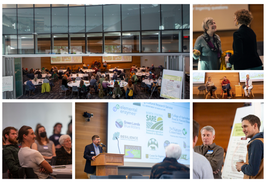 A collage of photos from the 2024 Agroforestry symposium