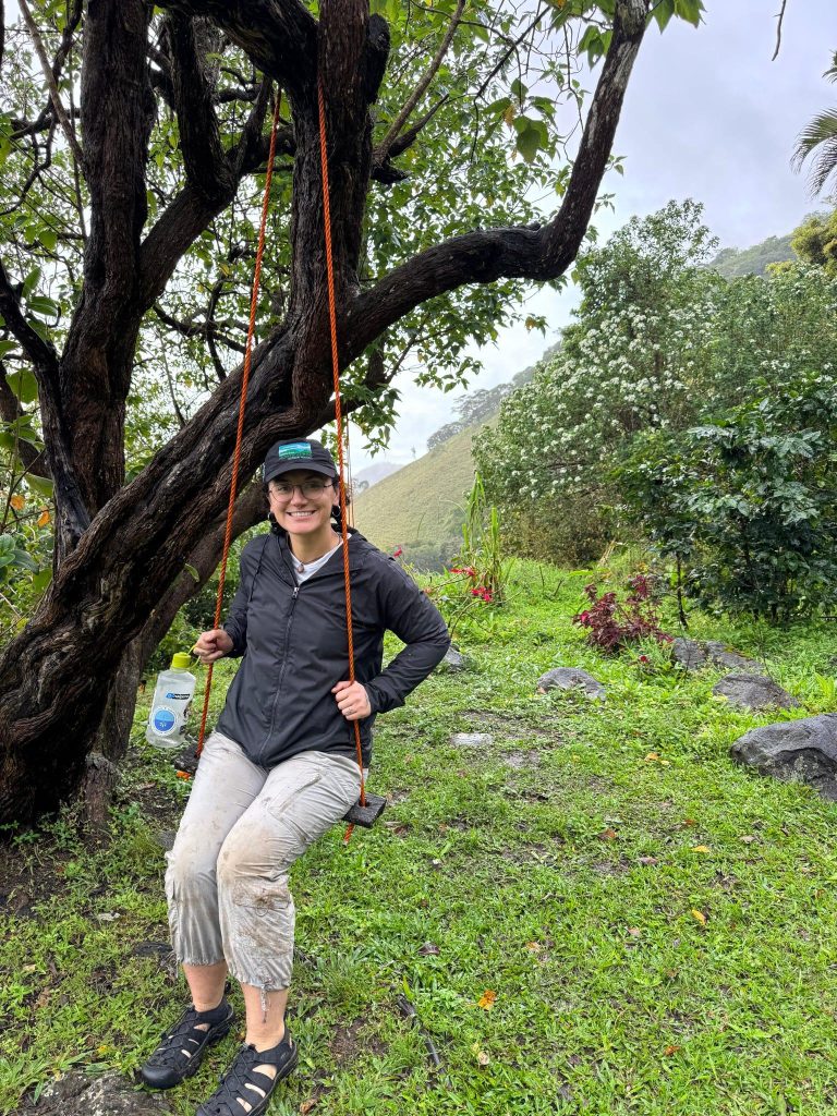 A student in a Costa Rican rainforest. 