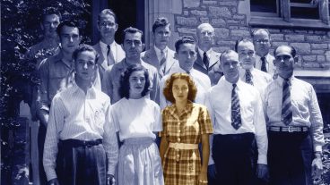 A group of students pose for a photo.