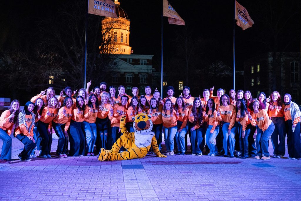 A group of students pose for a photo. 