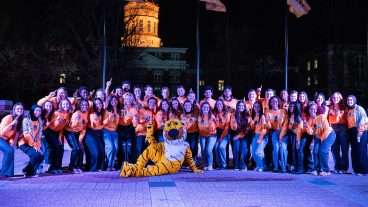 A group of students pose for a photo.