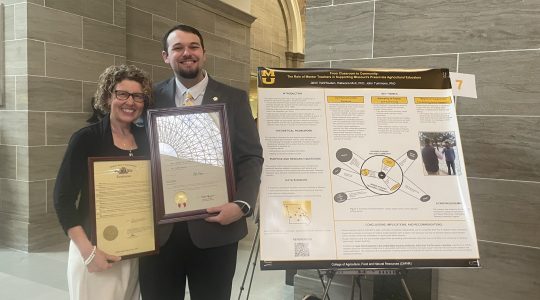 Agricultural Education student presents at Undergraduate Research Day at the Missouri State&nbsp;Capitol (click to read)