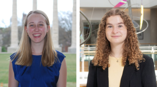 Two biochemistry majors earn Goldwater&nbsp;Scholarships (click to read)