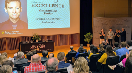 Preston Kellenberger receives Outstanding Senior Award as part of 2025 Celebration of&nbsp;Excellence (click to read)