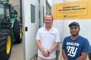 Showing off the Biosecurity Outreach trailer.