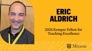 Eric Aldrich: 2026 Kemper Fellow for Teaching Excellence.