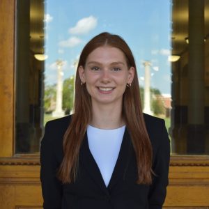 Katy Parcell smiling.