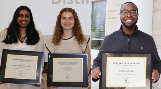 Four CAFNR students receive Award for Academic&nbsp;Distinction, Hesburgh Scholarship (click to read)