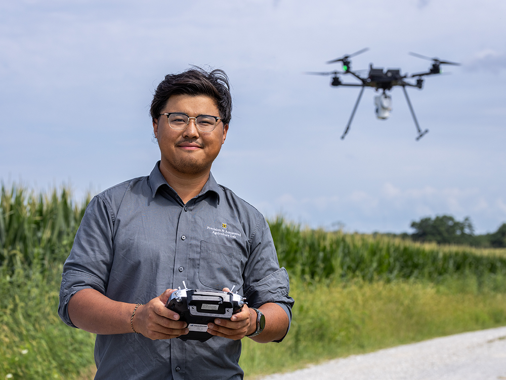 Fengkai Tian with drone.